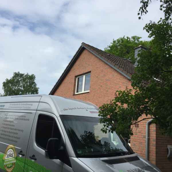 Vollständig gedämmte Klinkerfassade.