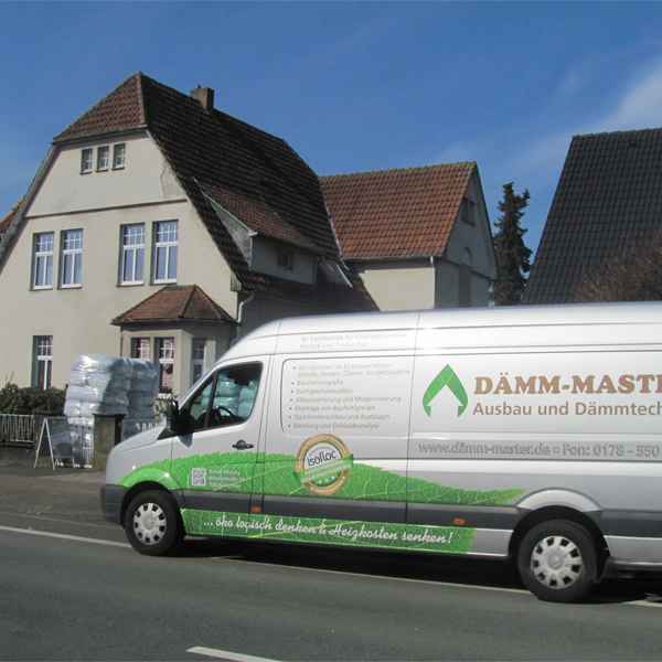 Zweischaliges Mauerwerk mit H2Wall gedämmt.